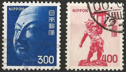 Japan 1974 - Mi 1222/23 - YT 1124/25 ( Sculptures : Buddha & Tentoki ) - Usados