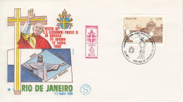 BRAZIL Cover 2-66,popes Travel 1980 - Papes