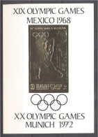 Sharjah 1968, Olympic Games Mexico, Weight Lift, BF GOLD IMPERFORATED - Haltérophilie