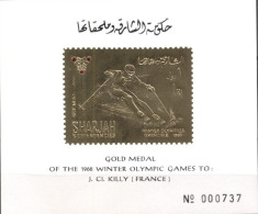 Sharjah 1968, Olympic Games Grenoble,  Sking, Cl. Killy, Block GOLD - Hiver 1968: Grenoble