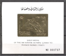 Sharjah 1968, Olympic Games Grenoble, Sking, Franco Nones, Block GOLD - Hiver 1968: Grenoble