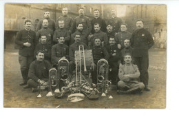 CARTE PHOTO Militaire GOLZERN MULDE Camp De Prisonniers De Guerre Fanfare / Instrument De Musique - Autres & Non Classés