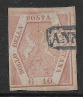 Italia Italy 1858 Antichi Stati Napoli Stemma Due Sicilie 10gr I Tavola Sa N.10 US - Neapel