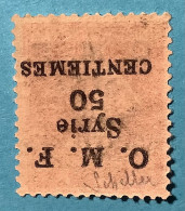 Syrie #58 1921 50c/10c Semeuse Camée VARIÉTÉ RARE INCONNU Surcharge Recto-verso Neuf Signé Scheller (France Liban Syria - Nuevos