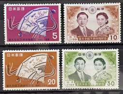 JAPAN - MH* - 1959 - # 667/670 - Ungebraucht