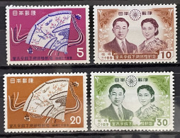 JAPAN - MH* - 1959 - # 667/670 - Unused Stamps