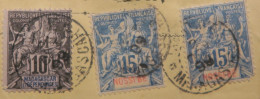 LP3972/456 - COLONIES FRANÇAISES - 1898 - NOSSI-BE - N°32 (x2)/ MADAGASCAR - N°32 - CàD : MADAGASCAR TAMATAVE 2 OCT 1898 - Used Stamps
