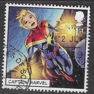 GROSSBRITANNIEN GRANDE BRETAGNE GB 2019 MARVEL COMICS: CAPTAIN MARVEL 1st USED SG 4183 MI 4338 YT 4750 SC 3821 - Oblitérés