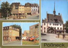 72355985 Poessneck Markt Mauritiusbrunnen HO Hotel Posthirsch Neubauviertel Rath - Pössneck