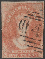 CLASSIC TASMANIA QV 1d IMPERF CHALON USED. - Gebraucht