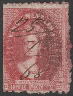 CLASSIC TASMANIA QV 1d PERF CHALON FISCALLY USED KISS PRINT. - Oblitérés