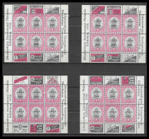 ZUID-AFRIKA SOUTH AFRICA, 1936 MNH ** 4 X MINISHEETS "JIPEX 1936" - OVERPRINTED  All Different Advert CONFIGURATIONS - Hojas Bloque