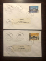 BRAZIL FDC’s TRAVELLED COVER’s LETTER  2008 YEAR  MEDICAL SCHOOL HEALTH MEDICINE - Storia Postale