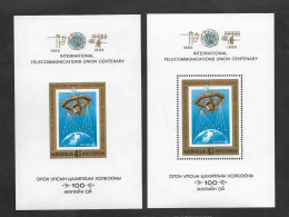 SD)1965 MONGOLIA  CENTENARY OF THE INTERNATIONAL TELECOMMUNICATIONS UNION, INTERNATIONAL ELECTRICAL UNION, 2 SHEETS OF M - Mongolie