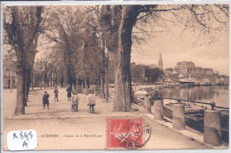 AUXERRE- QUAI DE LA REPUBLIQUE- FILLETTES PROMENANT LEURS POUPEES- 2 SCANS - Auxerre