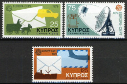 Cyprus 1979 Europa CEPT (**)  Mi 501-03 - M€ 4,-; Y&T 496-98 - €5,- - 1979