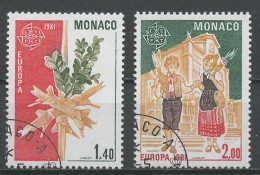 Monaco 1981 Y&T N°1273 à 1274 - Michel N°1473 à 1474 (o) - EUROPA - Gebruikt