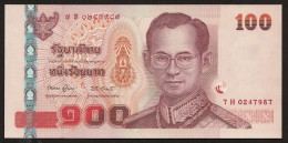 100 Baht Serie 15 Typ II Sign. 78 7H 0247987 Thailand 2005 UNC - Thaïlande