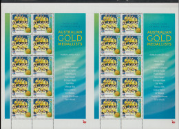 Australia 2000 Australian Gold Medallists Women's Water Polo A4 Sized Double Sheet W/Swan In Right Bottom MNH/** - Summer 2000: Sydney