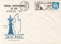 GAMES, CHESS, SATU MARE INTERNATIONAL TOURNAMENT, SPECIAL COVER, 1985, ROMANIA - Echecs