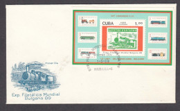 Cuba 1989 - Stamp Exhibition BULGARIA'89, Mi-Nr. Block 115, FDC - FDC