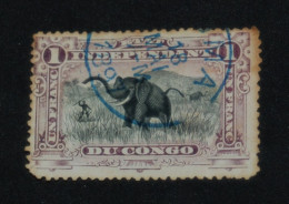 BELGIAN CONGO 1894, Elephant Hunt, Animlas, Mi #18, Used, CV: €15 - Usati