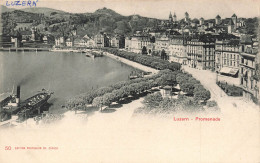 SUISSE - Lucerne - Promenade - Carte Postale Ancienne - Lucerna