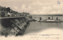 FRANCE - Quillebœuf - Le Quai Et La Place - Carte Postale Ancienne - Bernay