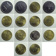 ITALIA - Lotto (14x) Tutte Le Monete Commemorative Da 100 E 200 Lire, Periodo 1946-2001 * Rif. MNT-L001 - Commémoratives