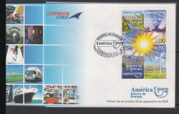ENERGY - CHILE - 2006 - UPAEP / ALTERNATIVE ENEGRY SET OF 4  ON ILLUSTRATED FDC  - Other & Unclassified
