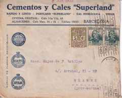 CARTA  COMERCIAL  1935    MATASELLOS RODILLO  VISITAD LA VIII FERIA DE BARCELONA - Other & Unclassified