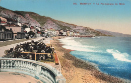 FRANCE - Menton - La Promenade Du Midi - Colorisé - Carte Postale Ancienne - Menton