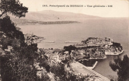 MONACO - Principauté De Monaco - Vue Générale - RM - Oblitération étoilée - Carte Postale Ancienne - Panoramische Zichten, Meerdere Zichten