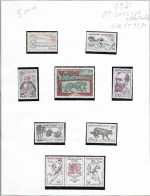 Timbres Andorre Annee Complete 1982 N°300 à 309 + Bloc Feuillet  Neuf++ Cote YT22.80 Euros - Full Years