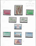 Timbres Andorre Annee Complete 1984  N° 327 à 336  Neuf++ Cote YT 32.60 Euros - Full Years