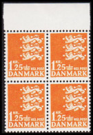 1962. DANMARK. 1,20 Lions In Never Hinged Block Of 4.  (Michel 401x) - JF540718 - Briefe U. Dokumente