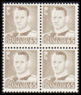 1953. DANMARK. Frederik IX 65 øre In Never Hinged 4-block.  (Michel 349) - JF540729 - Lettres & Documents