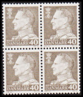 1961. DANMARK. Frederik IX 40 øre Never Hinged 4-block. Normal Paper. (Michel 393x) - JF540744 - Brieven En Documenten