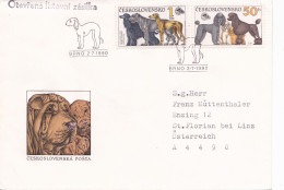 3X COVERS FDC DOGS CIRCULATED 1990 Tchécoslovaquie - Covers & Documents