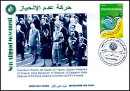 ALGERIA 2014 - FDC - Haile Selassie - De Gaulle - Baudouin - 17th Ministerial Conference Of The Non-Aligned Movement - Other & Unclassified