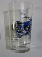 VERRE A MOUTARDE PUBLICITAIRE DECORE MOTO SUZUKI T. 250 - Verres