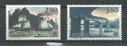 Norway 1988 Europe: Means Of Transport And Communication. Mi 996-997, MNH(**) - Ungebraucht