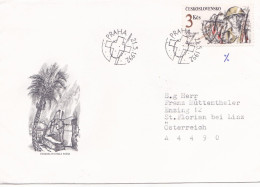 HOLOCAUT  PRAHA  COVERS FDC  CIRCULATED 1992 Tchécoslovaquie - Covers & Documents