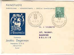 Finlande - Carte Postale De 1957 - Oblit Kokkola - - Brieven En Documenten