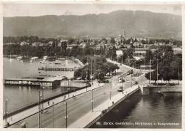 SUISSE - Zürich - Quaibrücke, Bürkliplatz U Kongresshaus - Carte Postale - Zürich