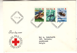 Croix Rouge - Finlande - Lettre De 1966 - Oblit Helsinki - Hélicoptères - - Storia Postale