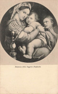 ARTS - Tableau - Madonna Della Seggiola (Raffaello) - Carte Postale Ancienne - Peintures & Tableaux