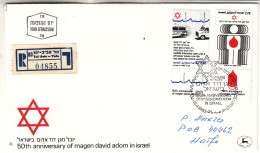 Israël - Lettre Recom De 1980 - Oblit Tel Aviv - Exp Vers Haifa - Ambulances - - Brieven En Documenten