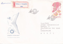 ANIVERSAREA  POSTA PRAHA  COVERS FDC  CIRCULATED 1992 Tchécoslovaquie - Storia Postale