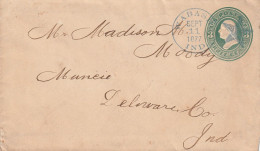 Etats Unis Entier Postal  Wabash Thème Etoile 1877 - ...-1900